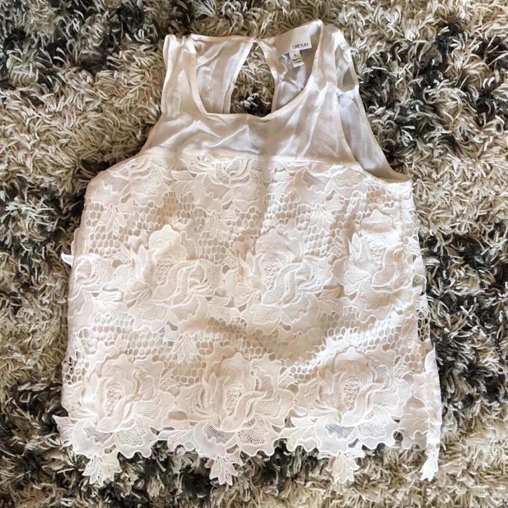Anthropologie lace top- worn 1x for bridal shower